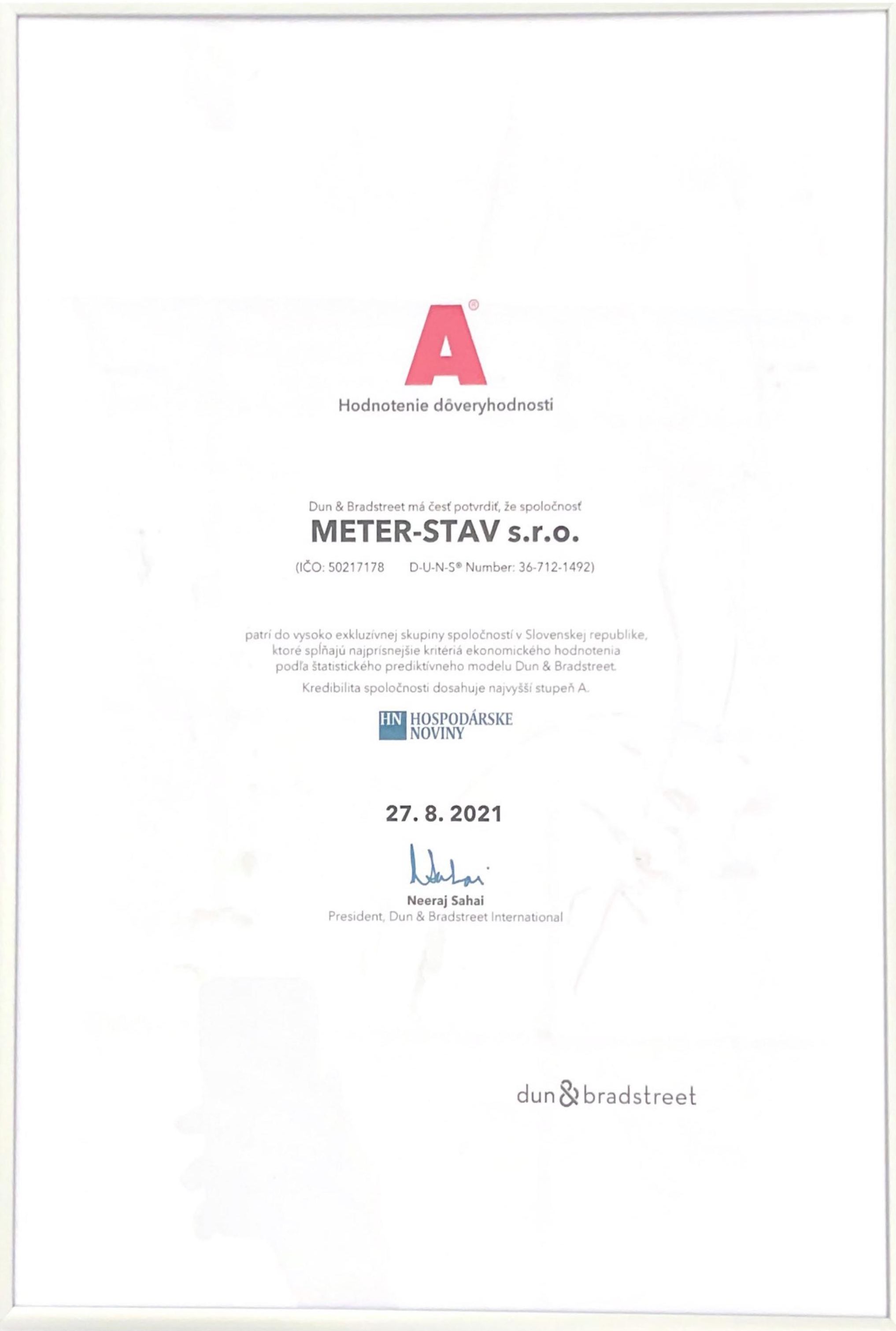 Certifikát