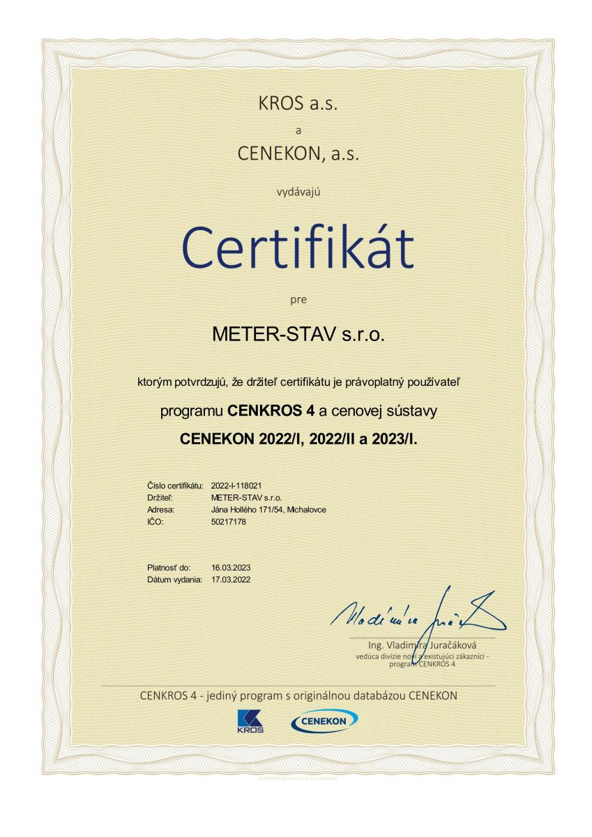 Certifikát